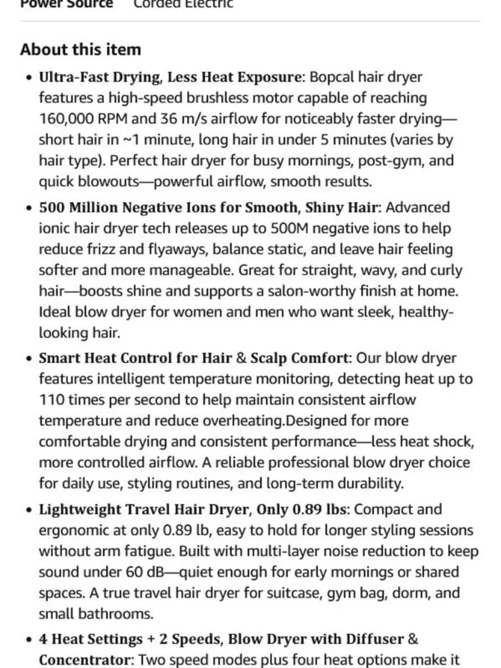 N/A hair dryer